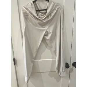 RM Divas Revival Womens 2XL Cream Microfiber Cargo Jogger Pants Athleisure